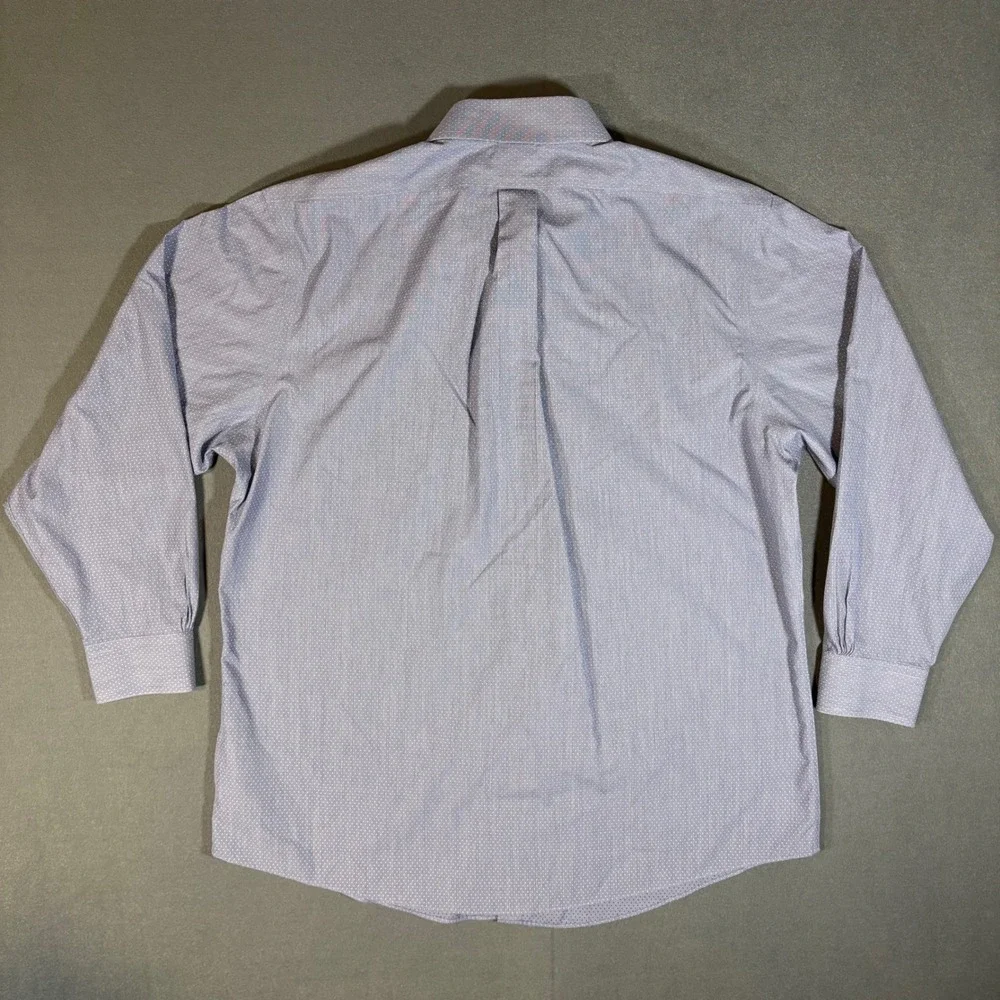Brooks Brothers Regent Fit Button Down 17 2/3 Blue w/ White Polka Dots Button Up